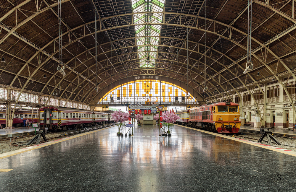 State Railway of Thailand train at Hua Lamphong station Bangkok
